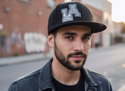 California LA Map Snapback Hat – Black