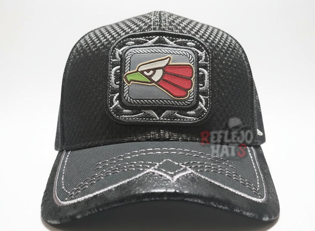 Eagle Mexican Flag Trucker Hat – Black/Silver