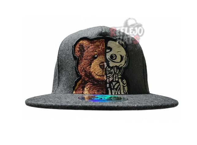 Angel & Bear Snapback Hat – Pink/Tan